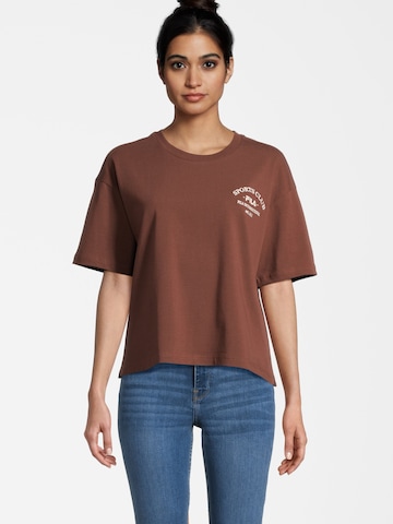 FILA Shirt 'BOMS' in Bruin: voorkant