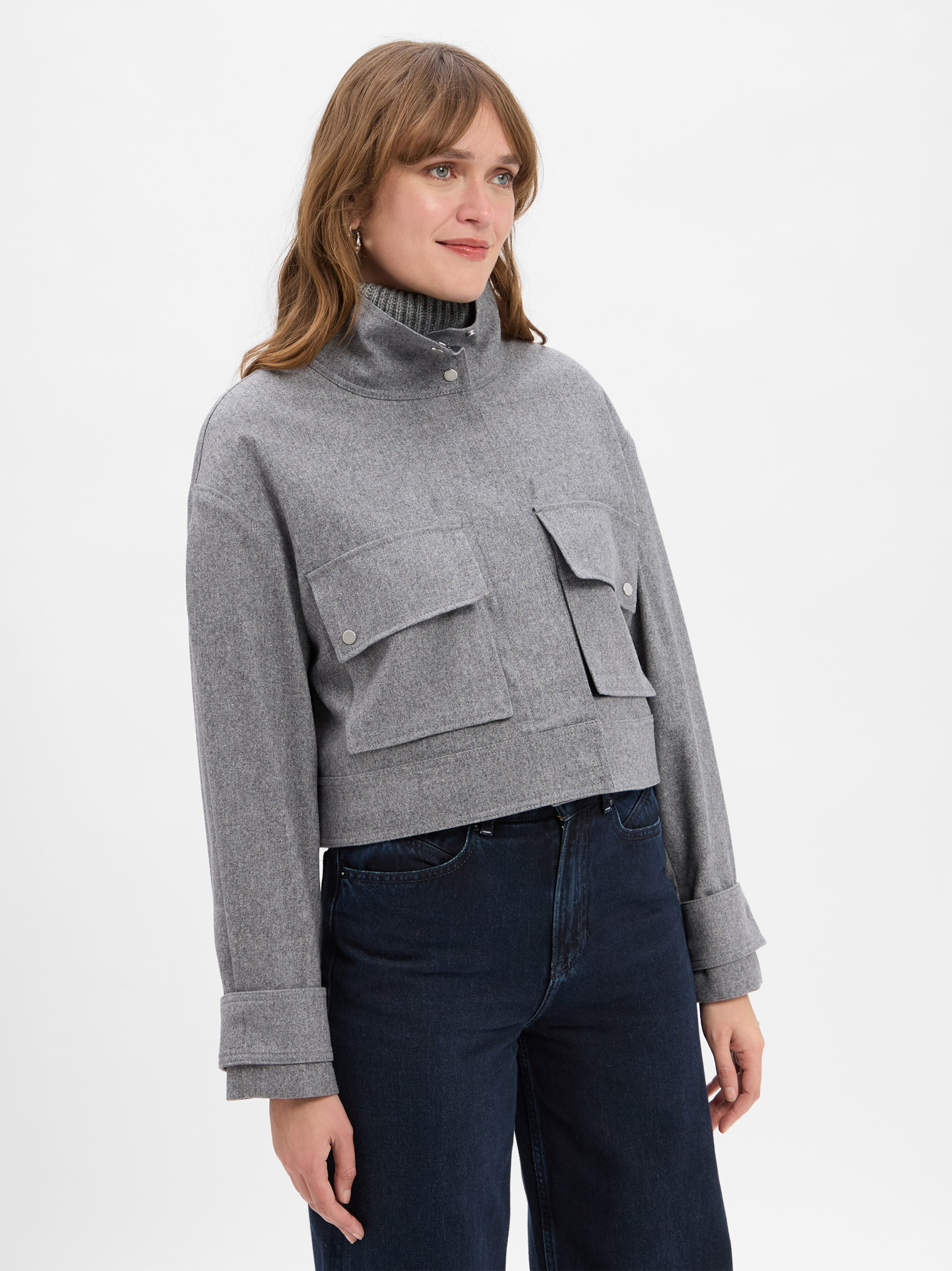 BOSS Jacke 'Jardia' Wolle (Graumeliert) von About You – 359,99€