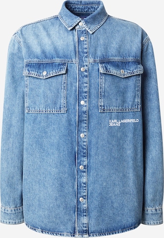 mėlyna KARL LAGERFELD JEANS Standartinis modelis Marškiniai: priekis