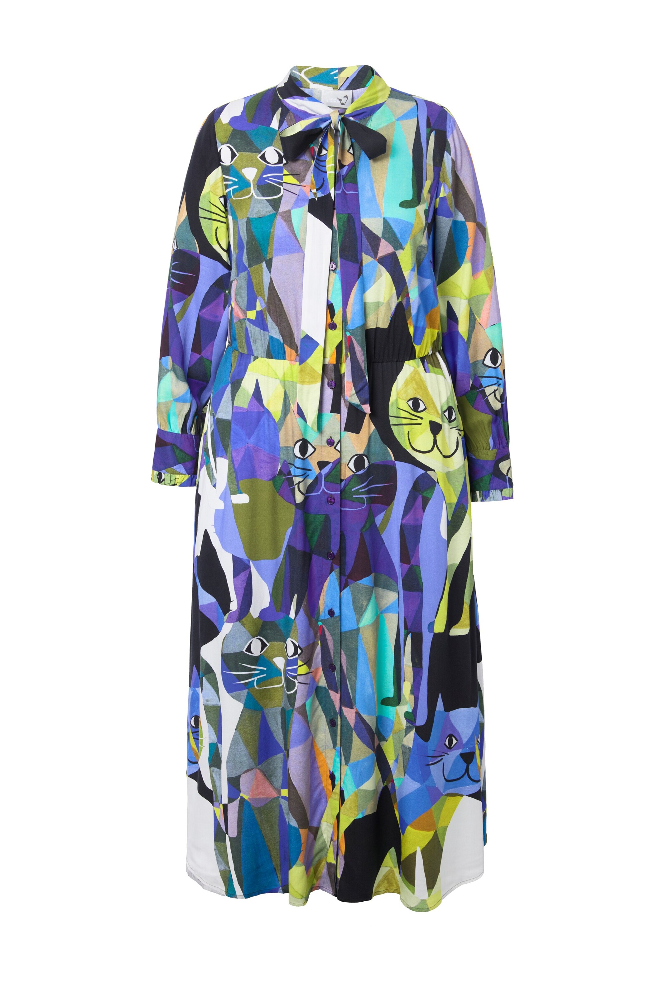 Ulla Popken Blousejurk in Blauw: voorkant