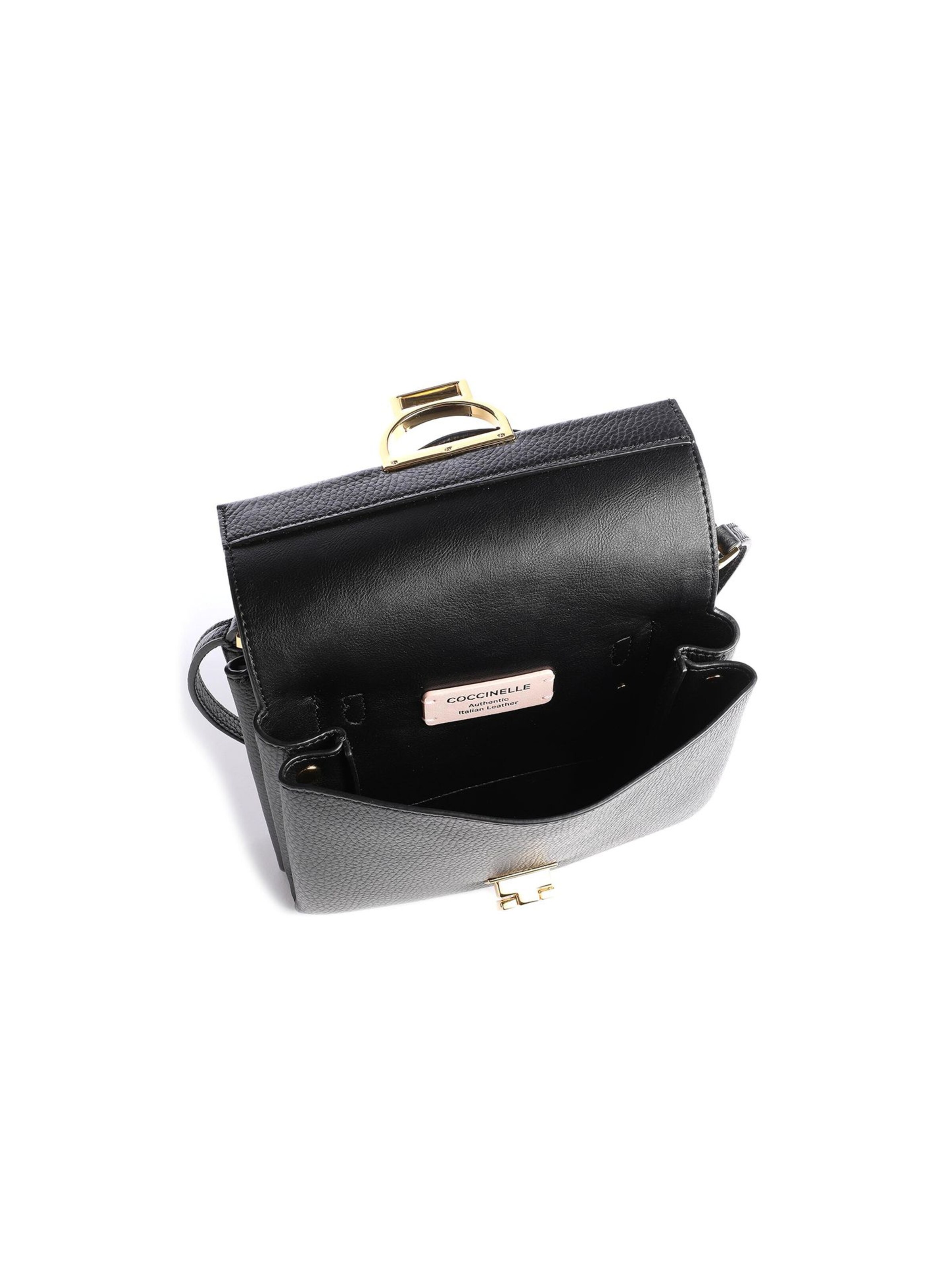 Coccinelle Umhängetasche 'Arlettis Handbag Grained Leather'‌‌‌‌‌‌‌‌‌ in Schwarz