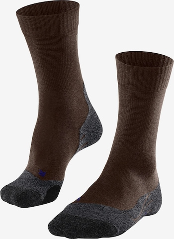 FALKE Sportsocken 'TK2 Explore Cool' in Braun: Vorderseite