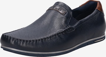 bugatti Moccasins in Blue: front