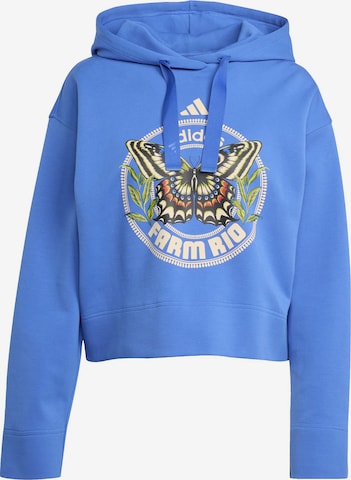 mėlyna ADIDAS SPORTSWEAR Sportinio tipo megztinis 'Adidas x Farm': priekis