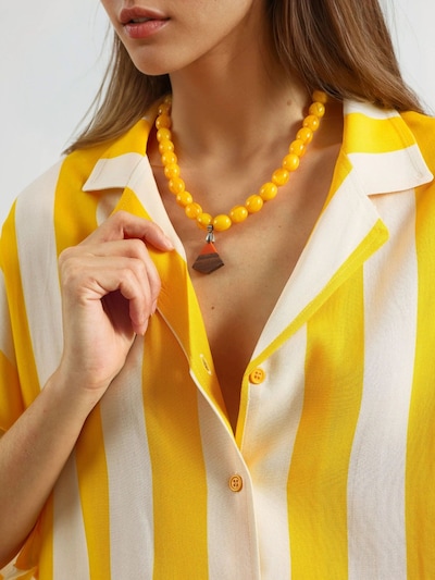 Camicia da donna in M Busem di colore giallo limone / bianco, Visualizzazione prodotti