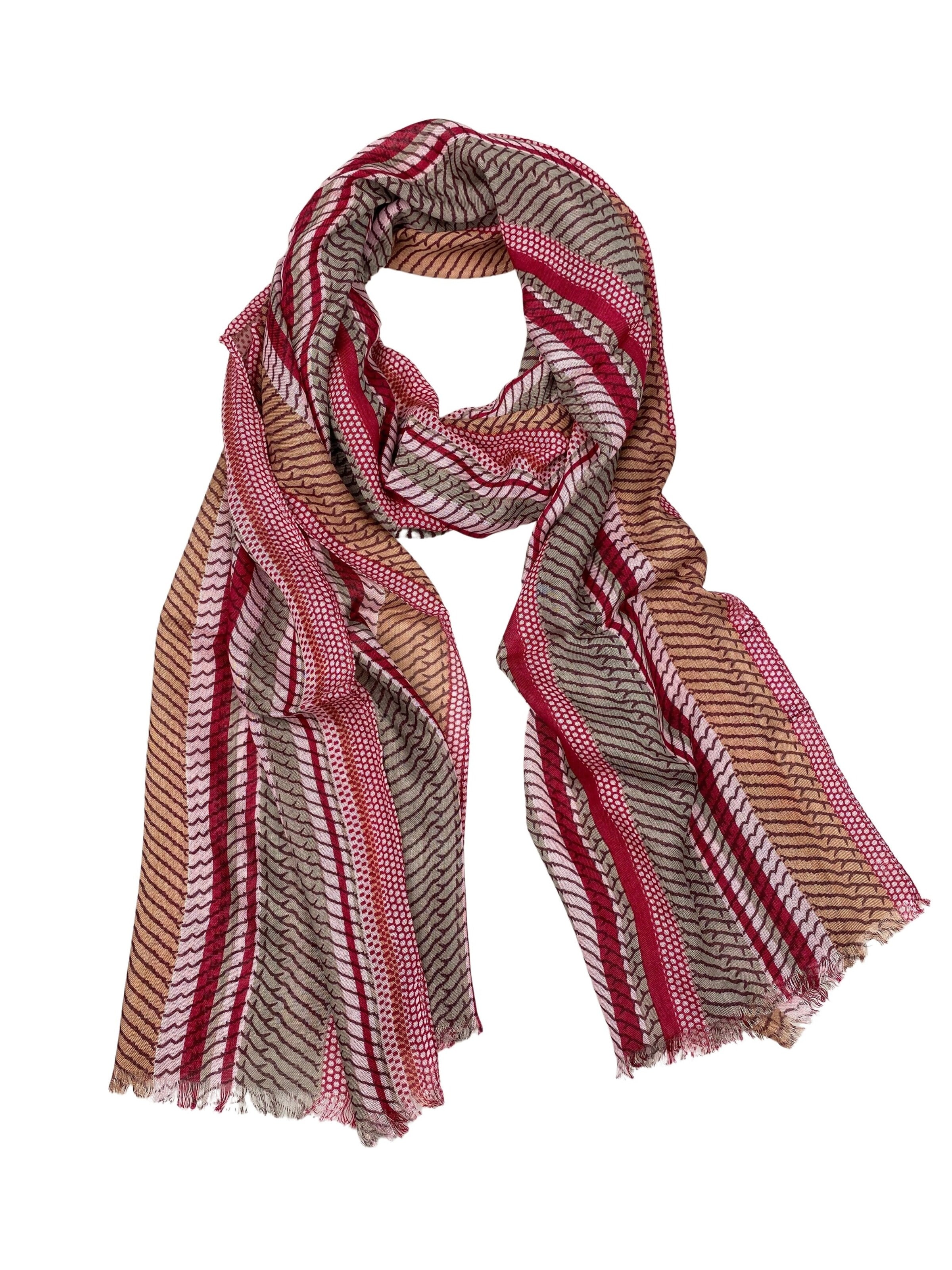 COLLEZIONE ALESSANDRO Scarf 'Lenni' in Red: front