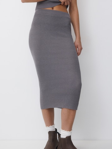 Pull&Bear Rok in Grijs: voorkant