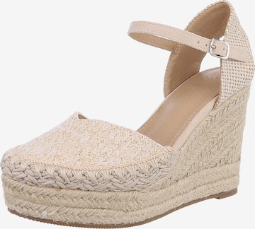 Ital-Design Sandalette in Beige: Vorderseite
