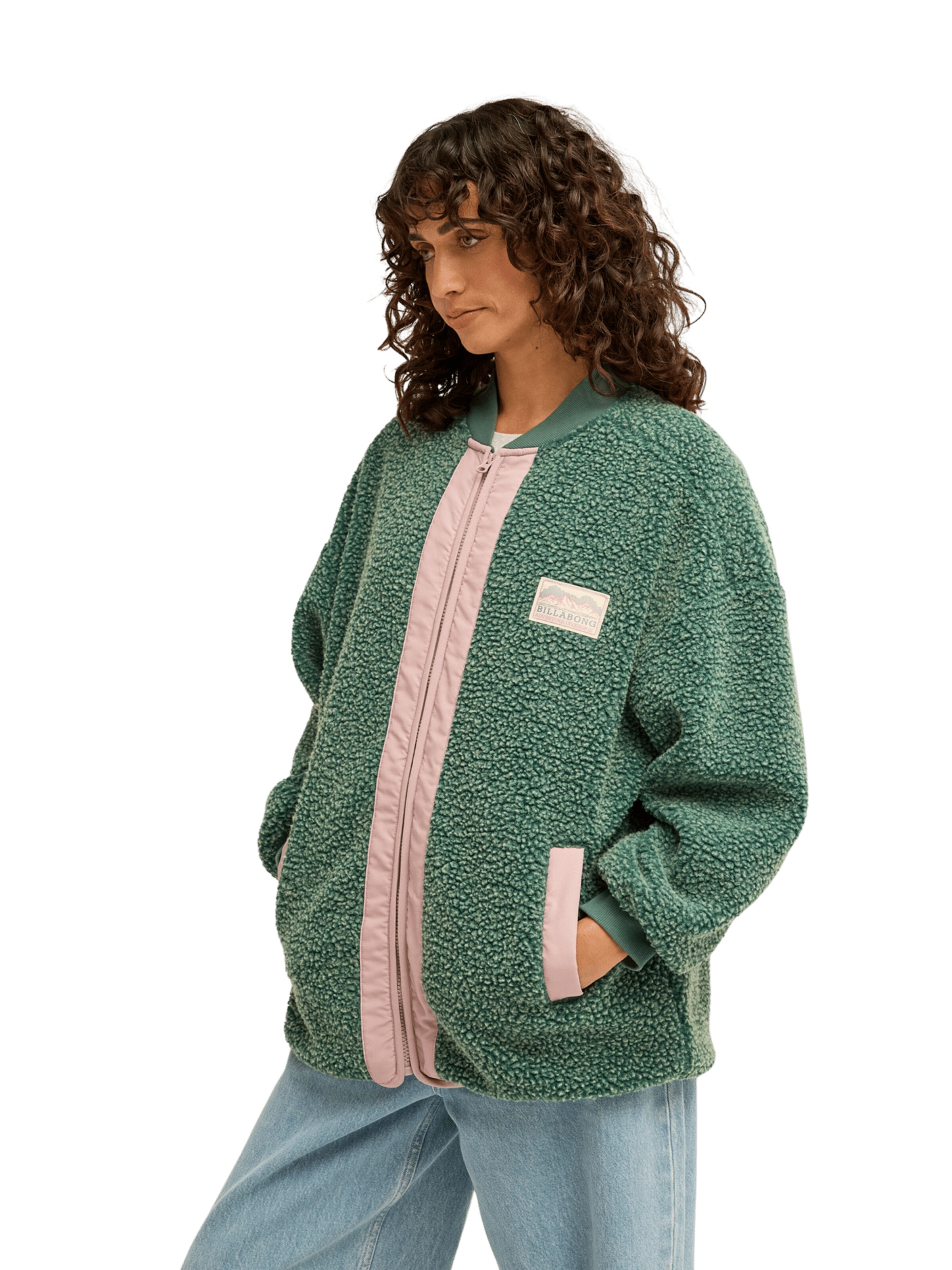 Sherpa Fleecejacke in Grün