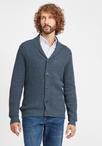 !Solid Knit Cardigan 'Marapa' in Blue: front