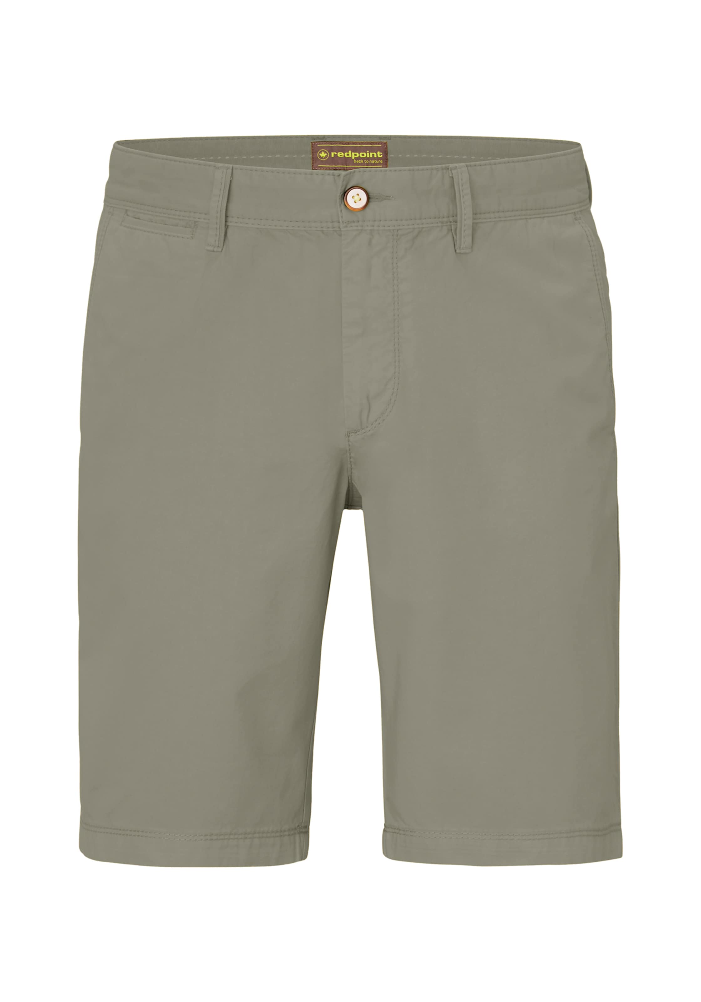 REDPOINT Regular Chino Pants in Green: front