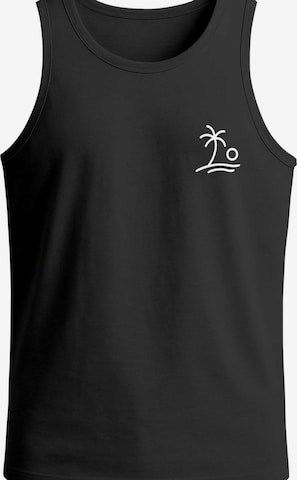 Neverless Shirt 'Palm Vibes' in Schwarz: Vorderseite