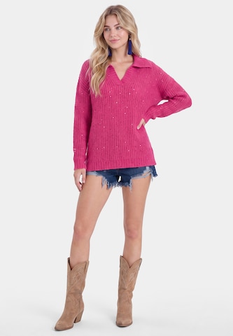 Pull-over IZIA en rose
