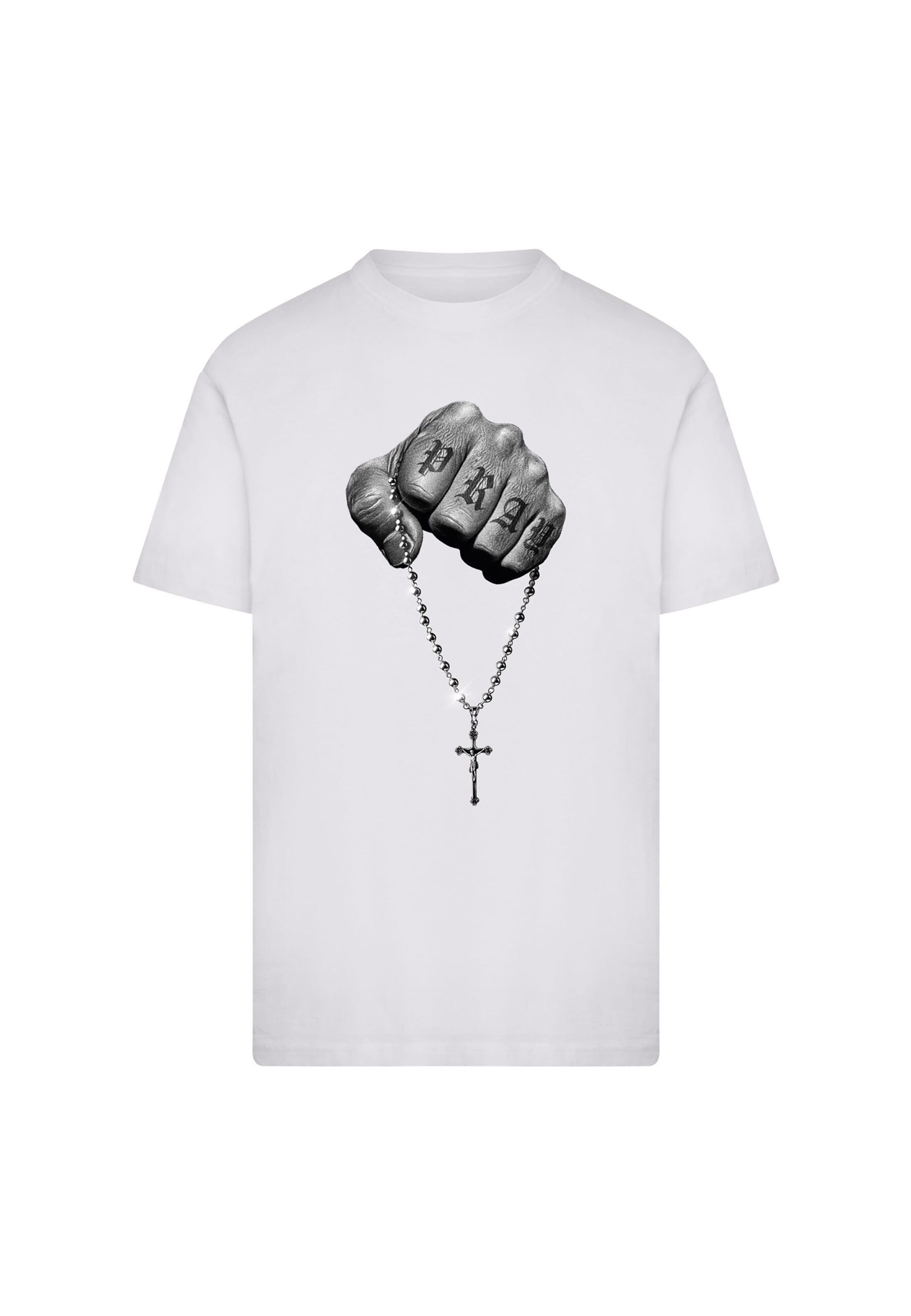 Mister Tee Tričko 'Faith Meets Strength' – bílá: přední strana
