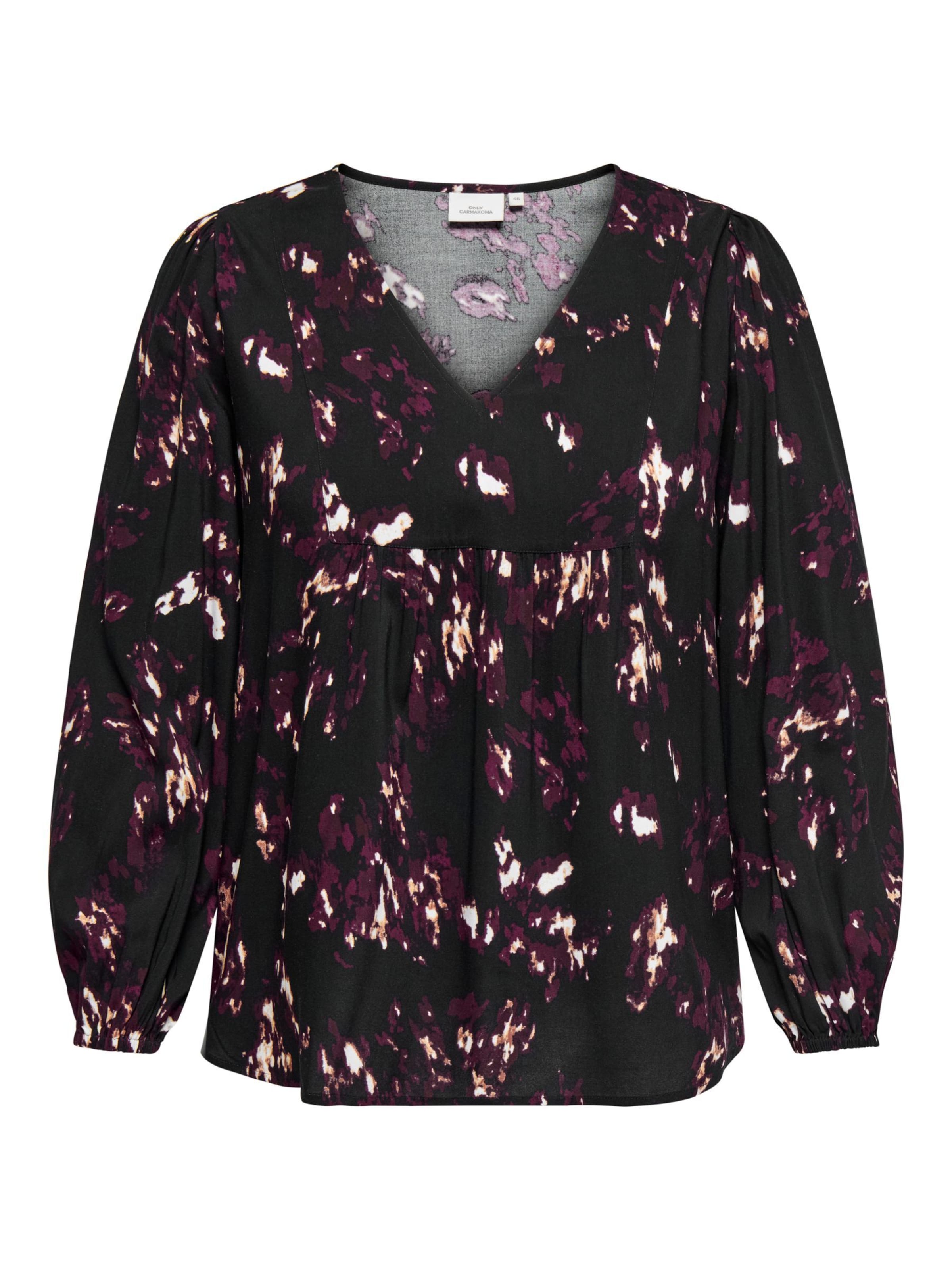 ONLY Carmakoma Blouse 'CARINDIGO' in Zwart: voorkant