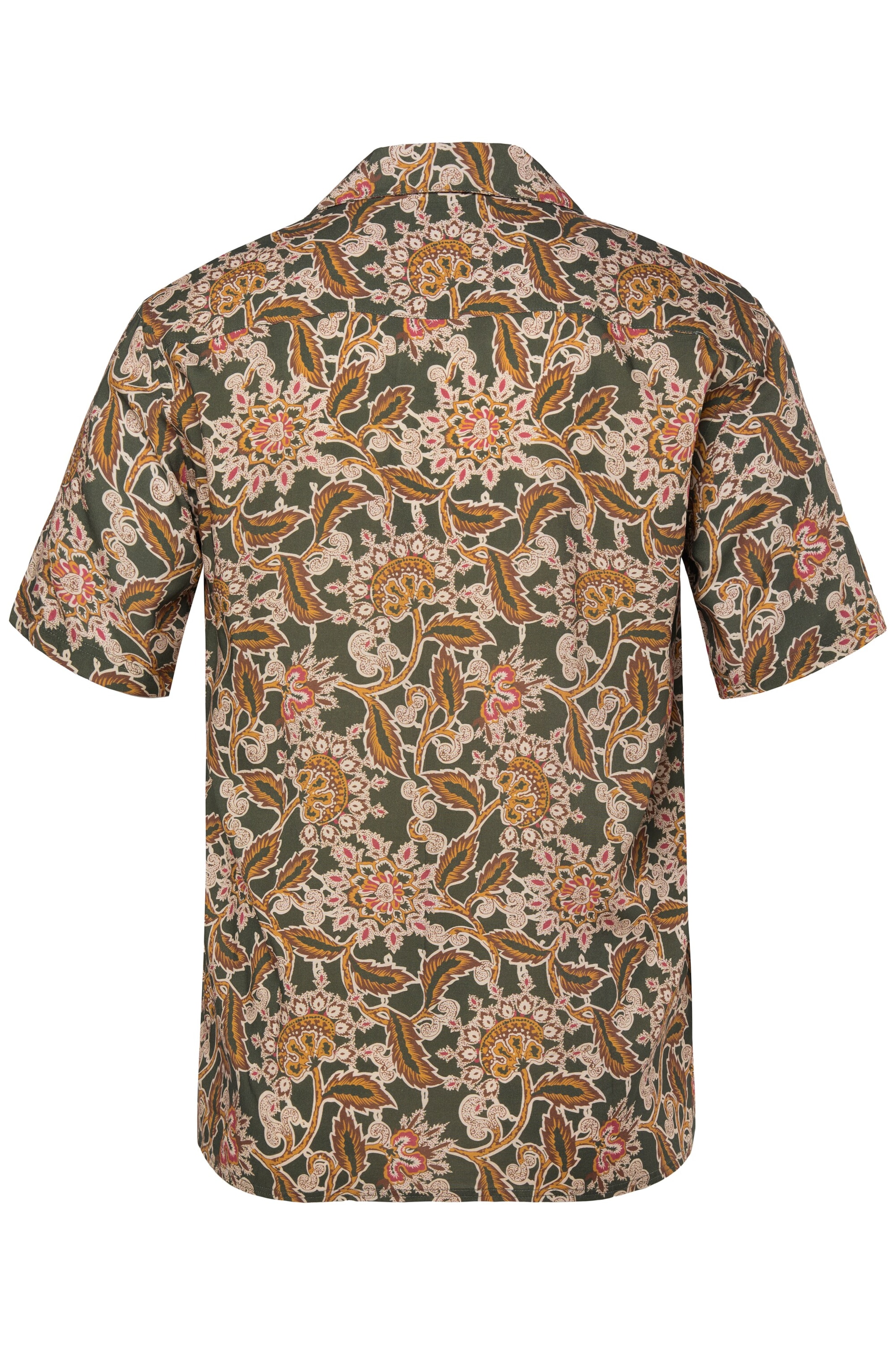 Men Plus Comfort fit Button Up Shirt in Brown