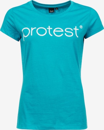 PROTEST Shirt 'CLASSIC LOGO T-SHIRT' in Blauw: voorkant