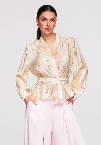 Ombre Blouse in Beige