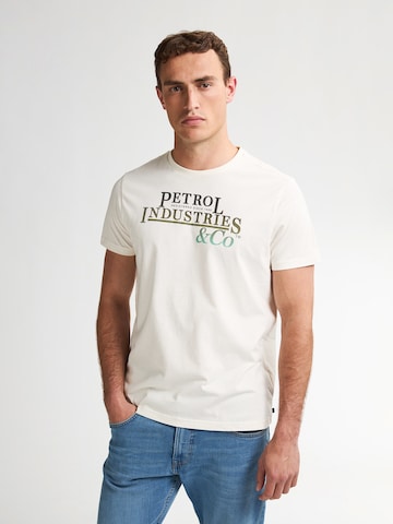 Petrol Industries Shirt 'Classic' in Wit: voorkant