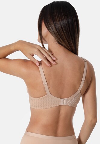 sassa T-shirt Bra 'GRAPHICAL JACQUARD' in Beige