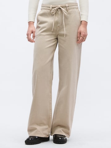 MSCH COPENHAGEN Szeroka nogawka Jeansy 'Lio' w kolorze beżowy: przód