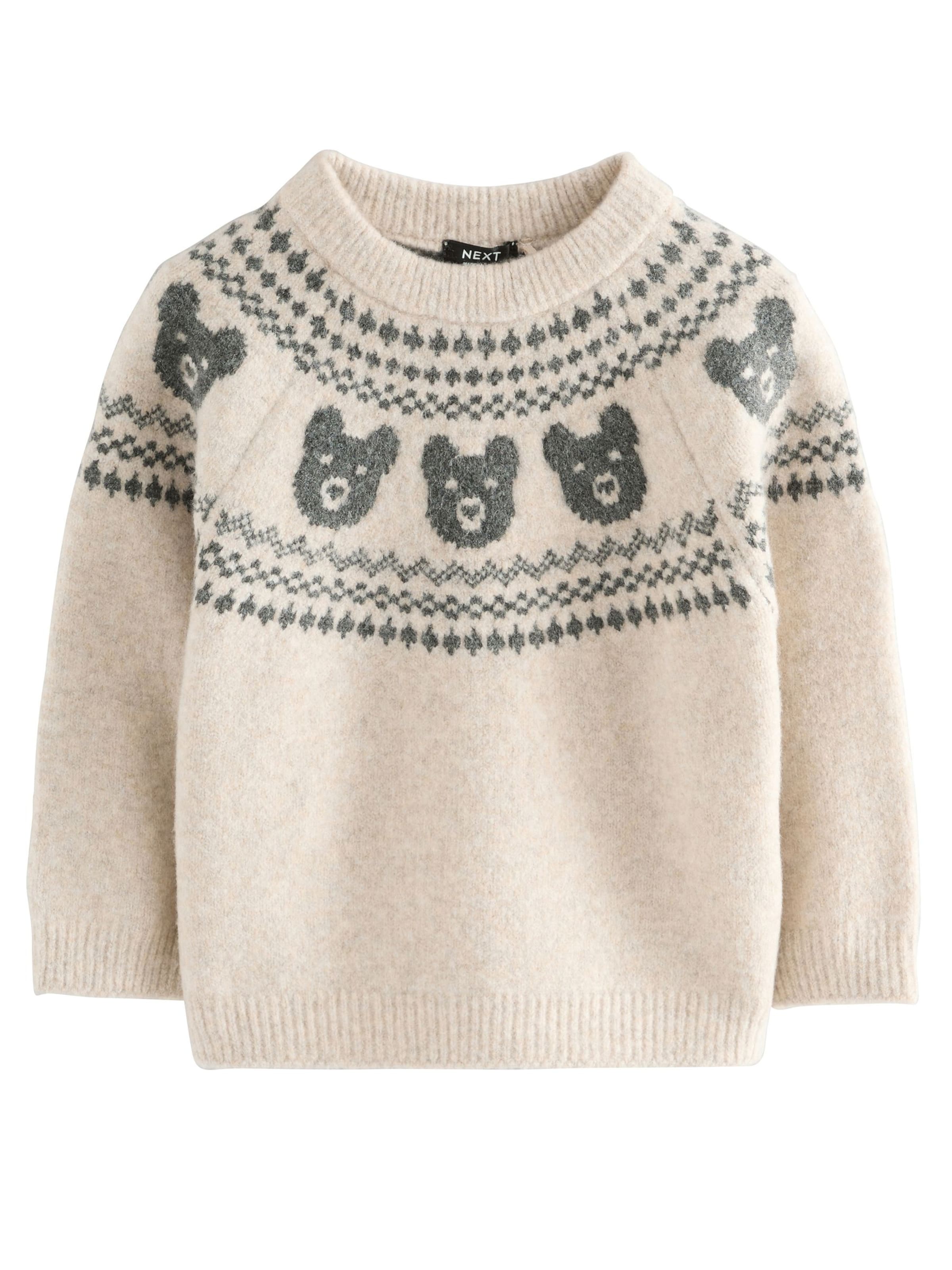 Pull-over 'Fairisle' Next en beige : devant