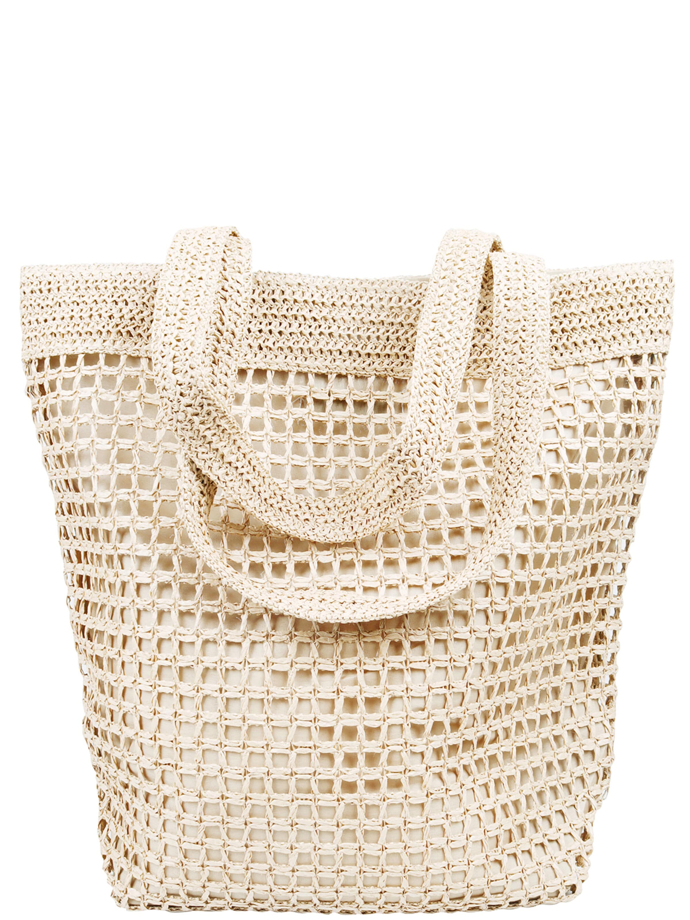 Capelli New York Strandtasche 'Tasche aus Papierstroh'‌‌‌‌ in Beige: Vorderseite