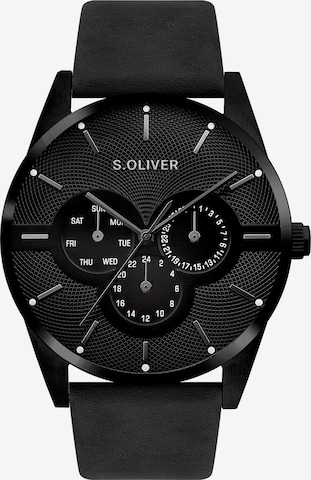 s.Oliver Uhr in Schwarz: Vorderseite