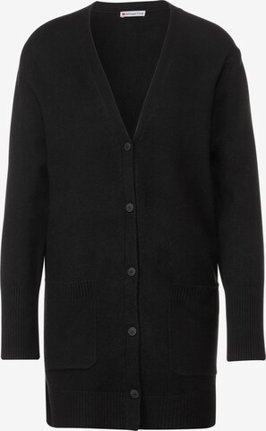 STREET ONE Knit Cardigan in Black: front