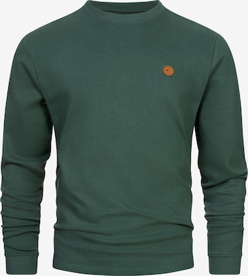 INDICODE JEANS Sweatshirt in Groen: voorkant