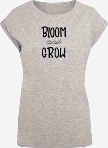 Merchcode Shirt 'Spring - Bloom And Grow' in Grijs: voorkant
