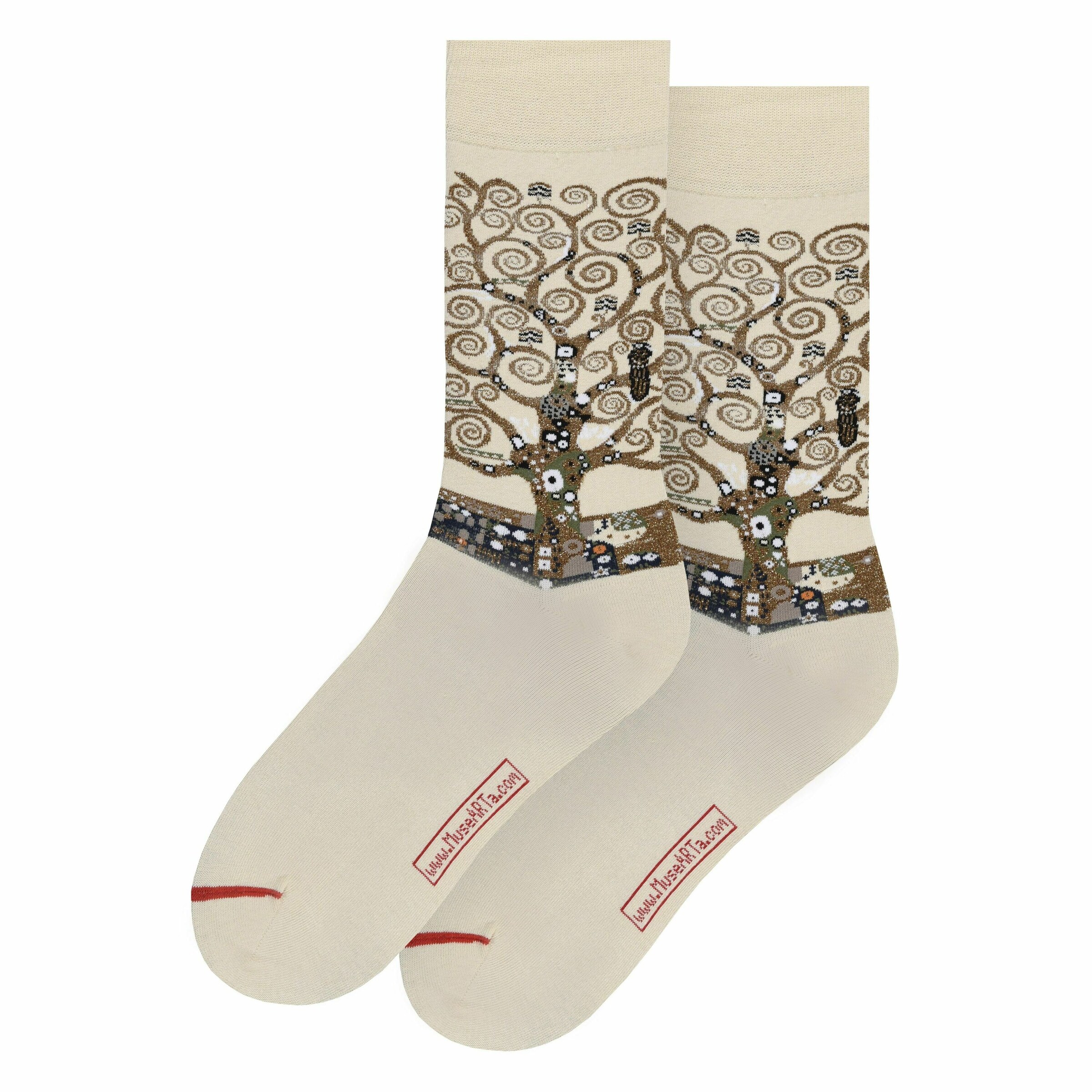 Frauen Wäsche MuseARTa Socken 'The Tree Of Life' in Beige - UO79337