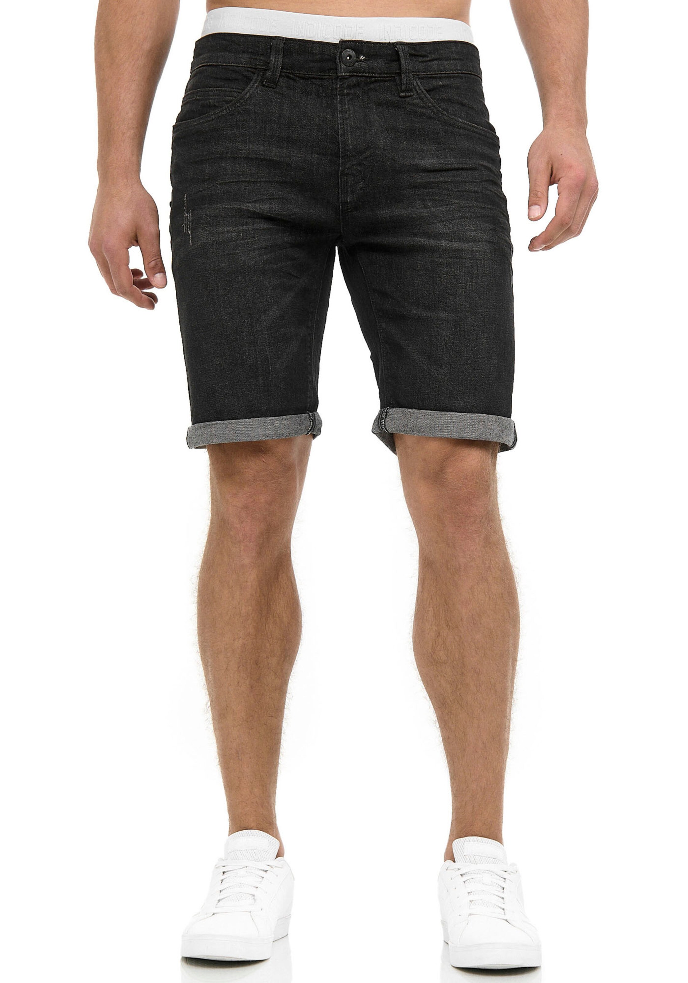 INDICODE JEANS Regular Pants in Black: front