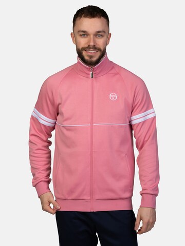 Sergio Tacchini Athletic Zip-Up Hoodie 'Orion' in Pink: front