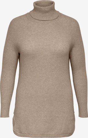ONLY Carmakoma Sweater 'Fia Katia' in Brown: front