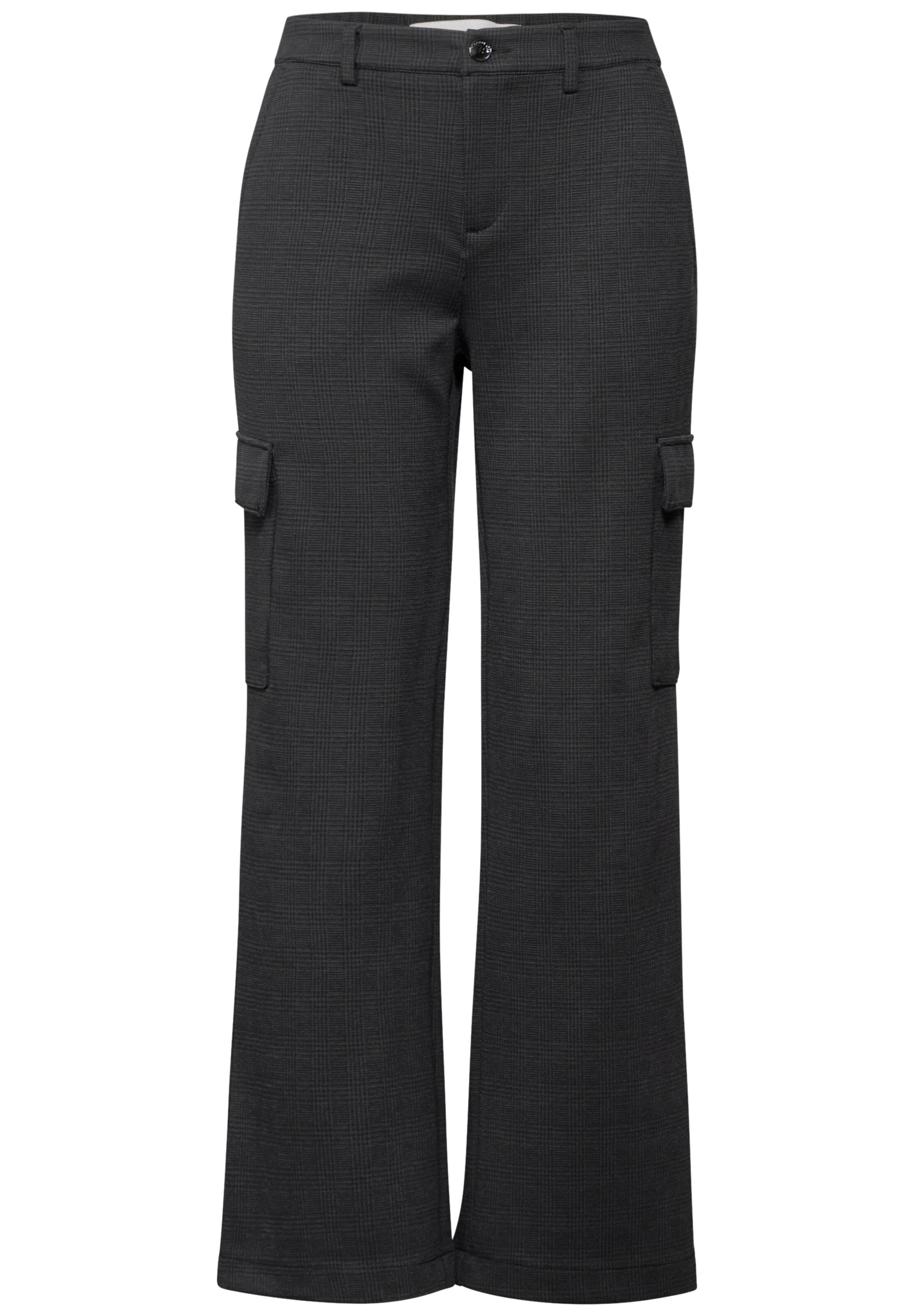STREET ONE Regular Cargo Pants in Black: front