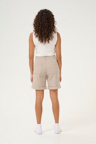 CULTURE Loose fit Trousers 'Milky' in Beige