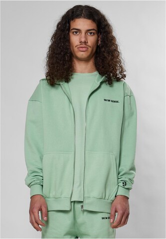 9N1M SENSE Sweat jacket 'Essential' in Green: front