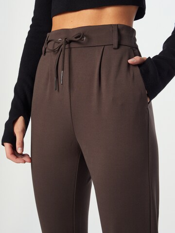 ONLY Slim fit Pleat-front trousers 'Poptrash' in Brown