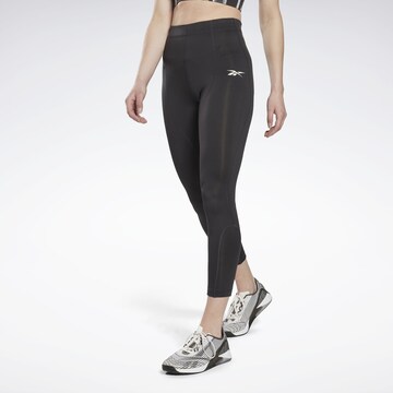 Reebok Skinny Sportovní kalhoty 'MYT' – černá: přední strana