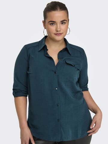 ONLY Carmakoma Bluse in Blau