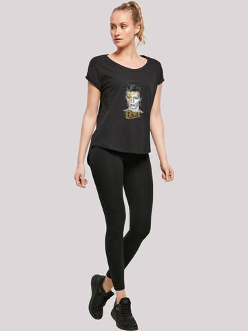 F4NT4STIC Shirt 'David Bowie Aladdin Sane Gold Bolt' in Schwarz