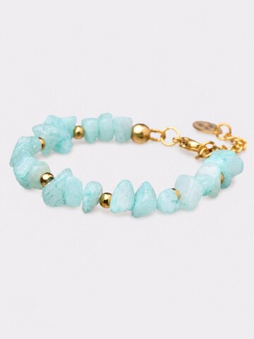THE GEM STORIES JEWELRY Βραχιόλι 'Aqua Jade Cascade Bracelet' σε μπλε: μπροστά