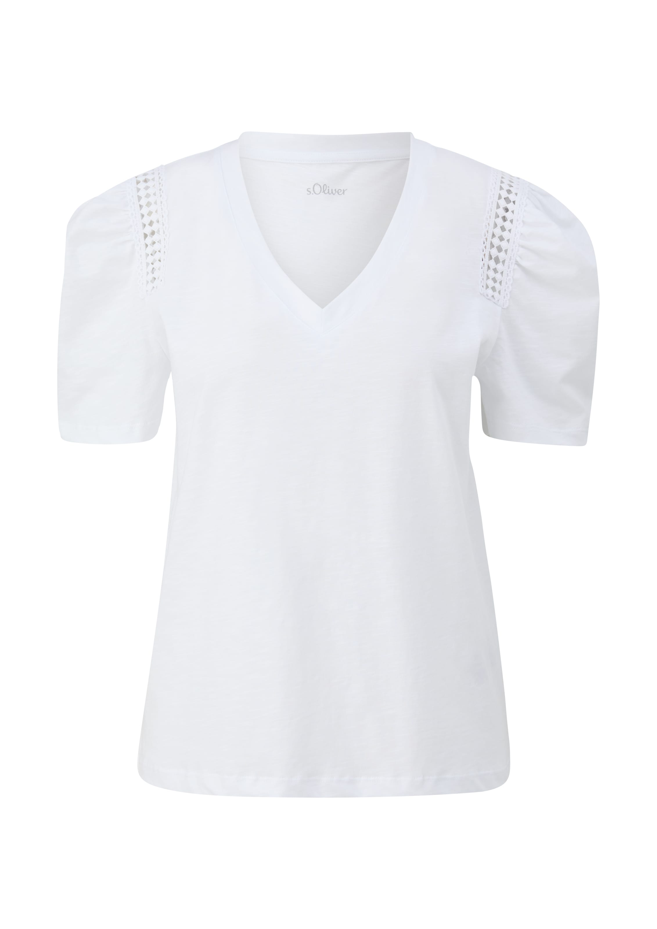 s.Oliver Shirt in Wit: voorkant