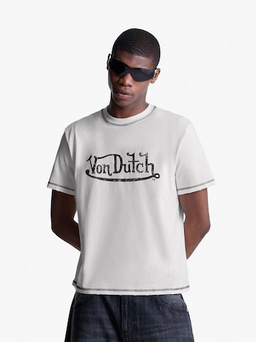 Bershka Shirt 'VON DUTCH' in White: front