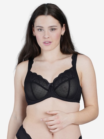 SugarShape Klassisch BH 'Clara Lace' in Schwarz: Vorderseite