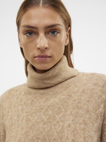 VERO MODA Strikkjole i brun
