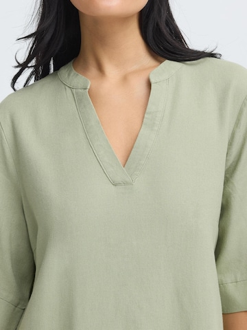 Oxmo - Vestido ' OXNInna Leinen Mix ' en verde