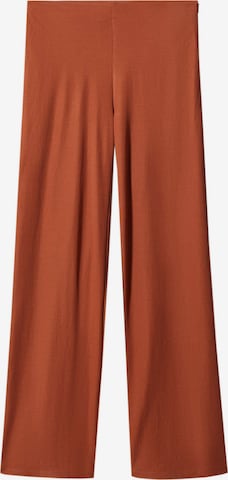 MANGO Wide leg Broek 'DIEGO' in Bruin: voorkant