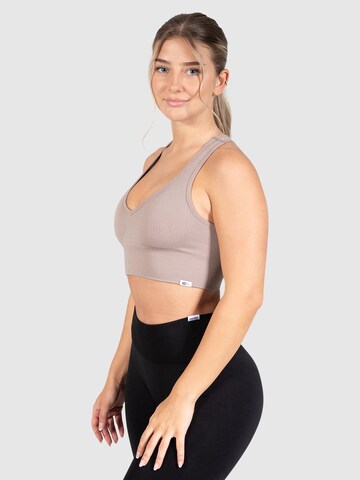 Bustier Haut de sport Smilodox en gris : devant